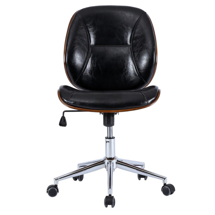 New Pacific Direct Shaun PU Leather Bamboo Office Chair 1160023-BWL
