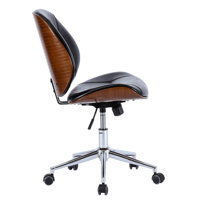 New Pacific Direct Shaun PU Leather Bamboo Office Chair 1160023-BWL