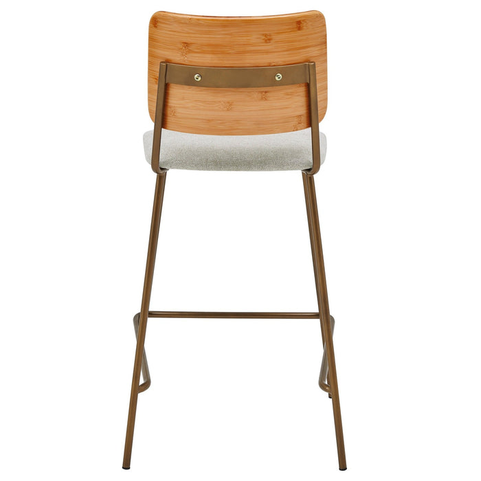 New Pacific Direct Leshia KD Fabric Bamboo Counter Stool, Set of 2 1160029-406N
