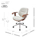 New Pacific Direct Samuel Fabric Bamboo Office Chair w/ Armrest 1160031-406WL