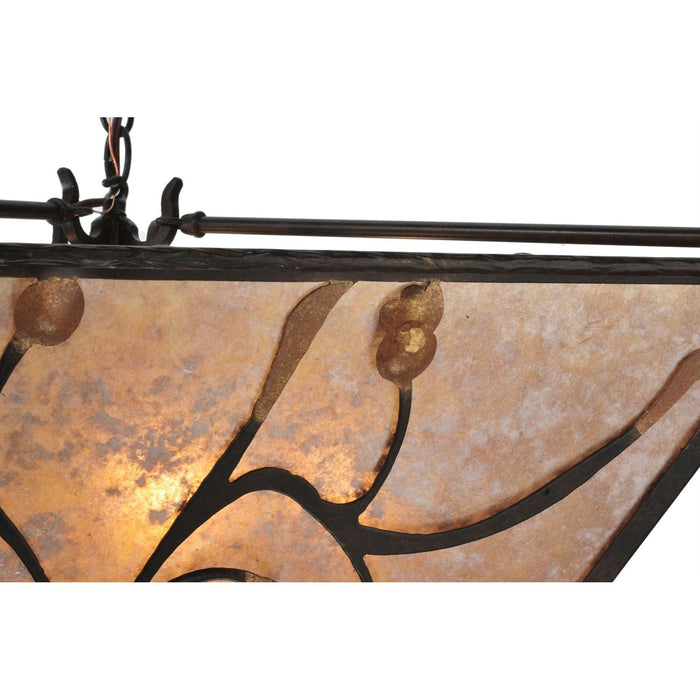 Meyda 22"Sq Blossoming Branches Inverted Pendant