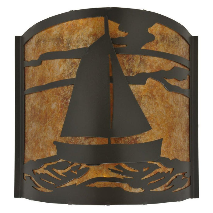 Meyda 12" Wide Sailboat Wall Sconce