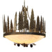 Meyda 48" Wide Towering Pines Inverted Pendant