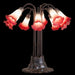 Meyda 22" High Pink/White Pond Lily 10 LT Table Lamp