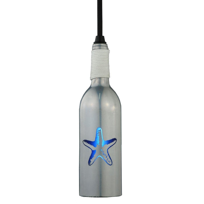 Meyda 3"W Coastal Collection Starfish Wine Bottle Mini Pendant