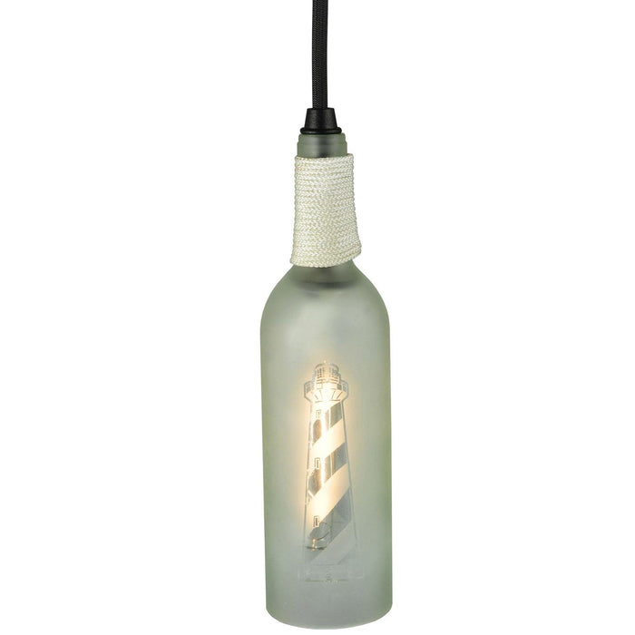 Meyda 3"W Coastal Collection Lighthouse Wine Bottle Mini Pendant