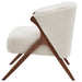 New Pacific Direct Florence Faux Shearling Fabric Accent Chair Brown Legs 1250017-560