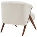 New Pacific Direct Florence Faux Shearling Fabric Accent Chair Brown Legs 1250017-560