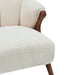 New Pacific Direct Florence Faux Shearling Fabric Accent Chair Brown Legs 1250017-560
