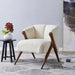 New Pacific Direct Florence Faux Shearling Fabric Accent Chair Brown Legs 1250017-560