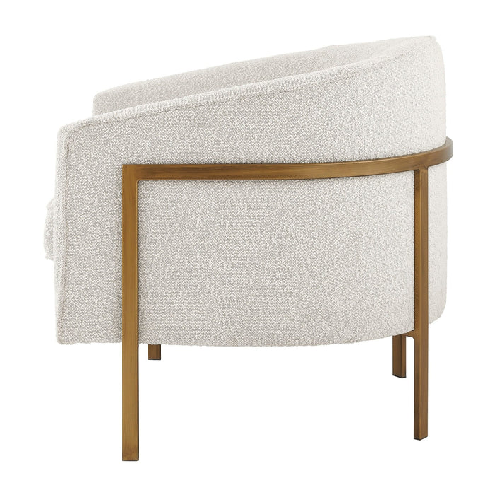 New Pacific Direct Harrod Fabric Accent Arm Chair Antique Gold Legs 1250018-563