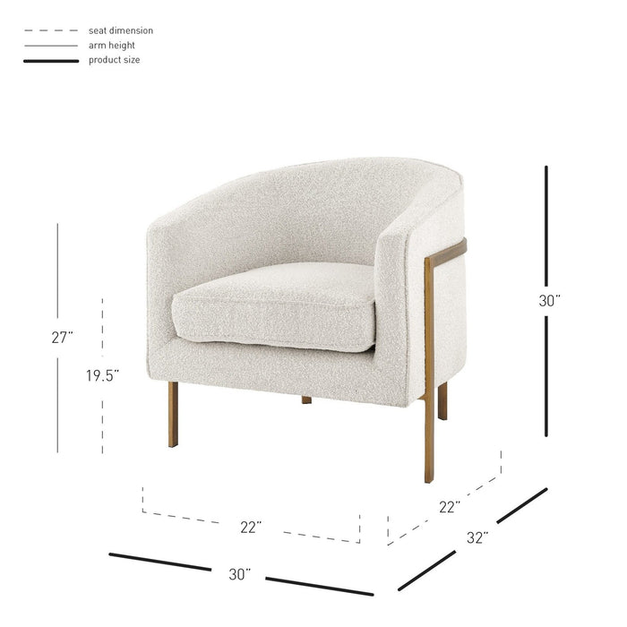 New Pacific Direct Harrod Fabric Accent Arm Chair Antique Gold Legs 1250018-563