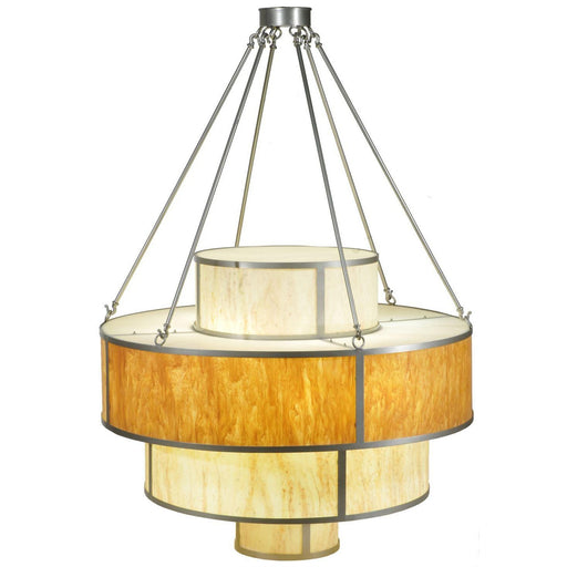 Meyda 44"W Nickel Jayne 4 Tier Pendant