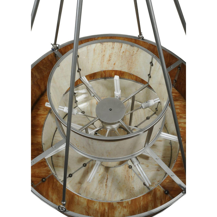 Meyda 44"W Nickel Jayne 4 Tier Pendant