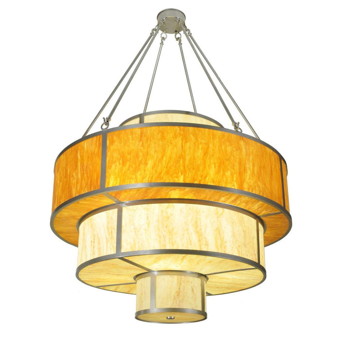 Meyda 44"W Nickel Jayne 4 Tier Pendant