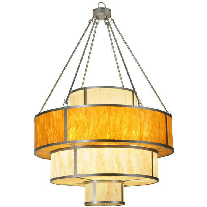 Meyda 44"W Nickel Jayne 4 Tier Pendant