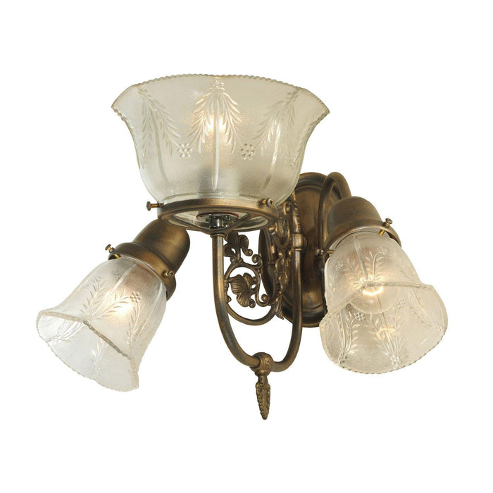 Meyda 15" Wide Revival Gas & Electric 3 Light Wall Sconce
