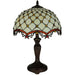 Meyda 20" Tiffany High Beige Jeweled Katherine Table Lamp