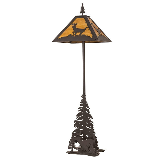 Meyda 77" Rustic Lone Deer Mission Floor Lamp