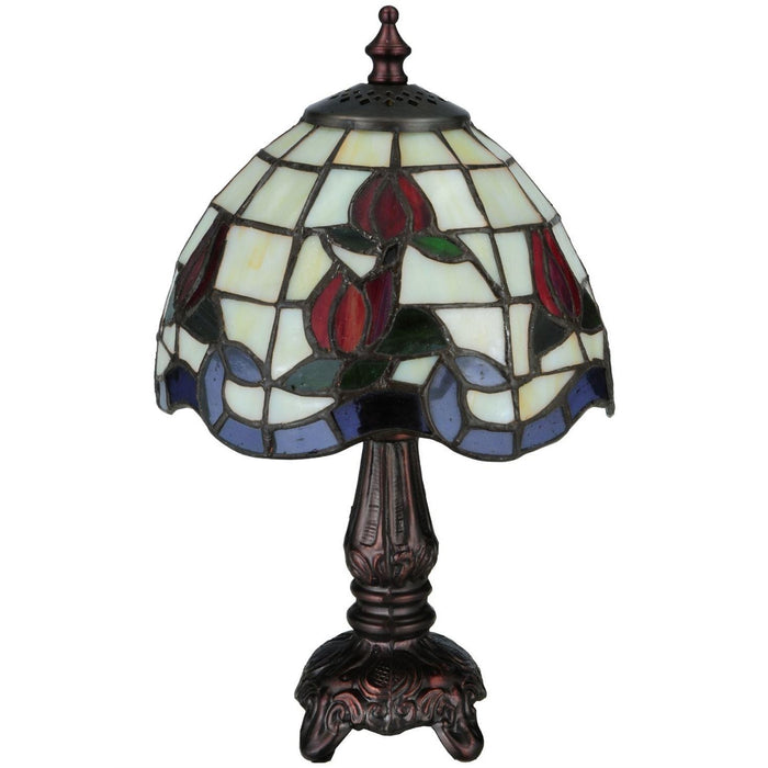 Meyda 12"H Roseborder Mini Lamp