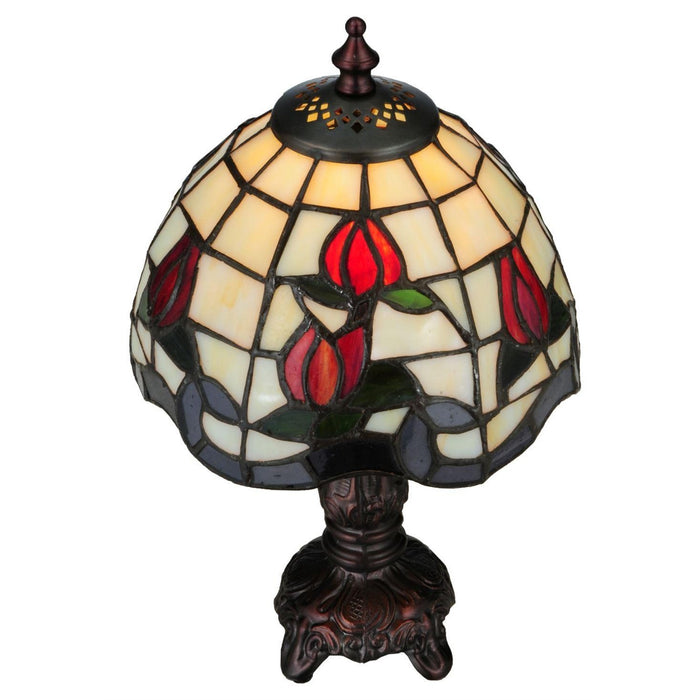 Meyda 12"H Roseborder Mini Lamp