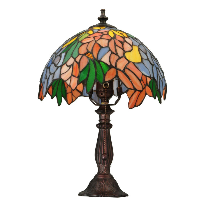 Meyda 15"H Tiffany Laburnum Multi-Color Accent Table Lamp