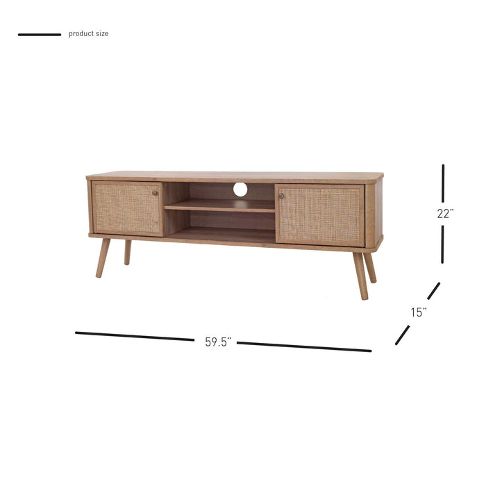 New Pacific Direct Thelma KD 59.5" Rattan TV Stand 1340015