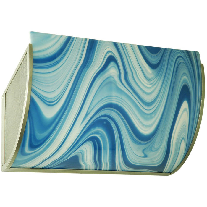 Meyda 20.25"W Metro Fusion Ocean Waves Glass Wall Sconce