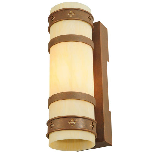 Meyda 7"W Rustic Byzantine Cylinder Wall Sconce