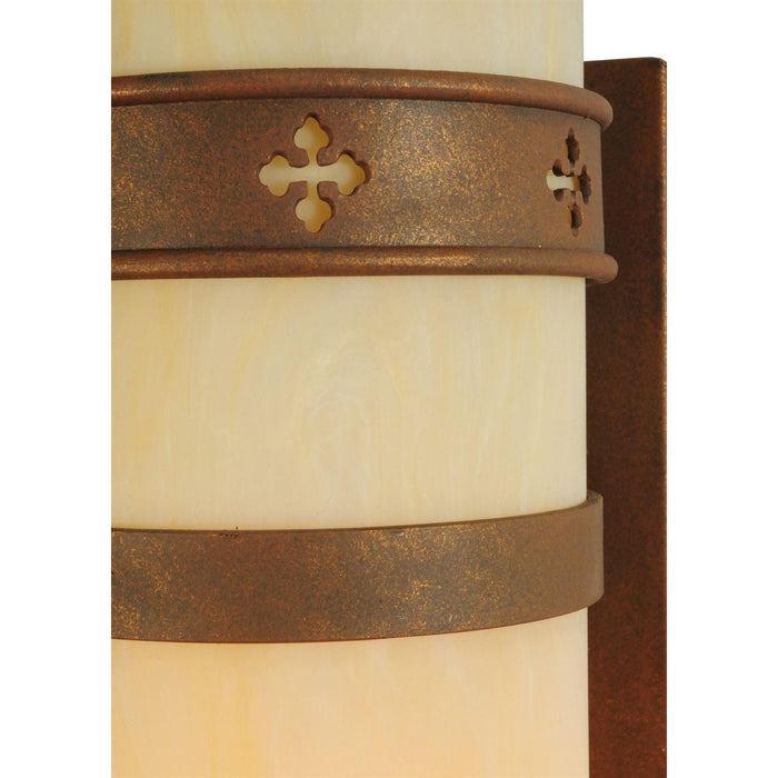 Meyda 7"W Rustic Byzantine Cylinder Wall Sconce