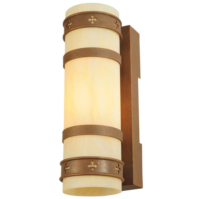 Meyda 7"W Rustic Byzantine Cylinder Wall Sconce