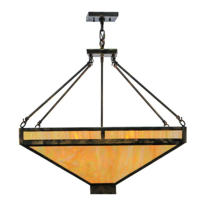 Meyda 25.5"Sq Whitewing Inverted Pendant