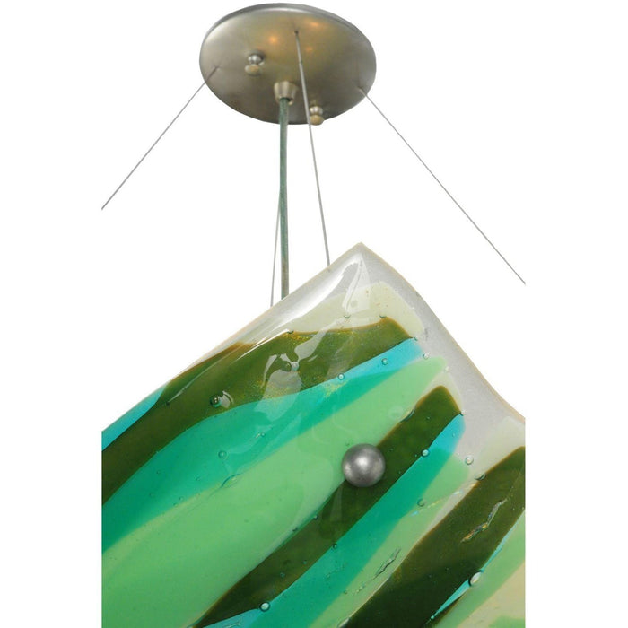 Meyda 29"W La Spiaggia Fused Glass Inverted Pendant