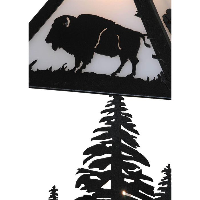 Meyda 21"H Buffalo W/Lighted Base Table Lamp