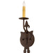 Meyda 5.5" Wide Merano Copper Rust Candle Wall Sconce