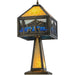 Meyda 21"H Tiffany Yellow Deer Lodge Lighted Base Table Lamp