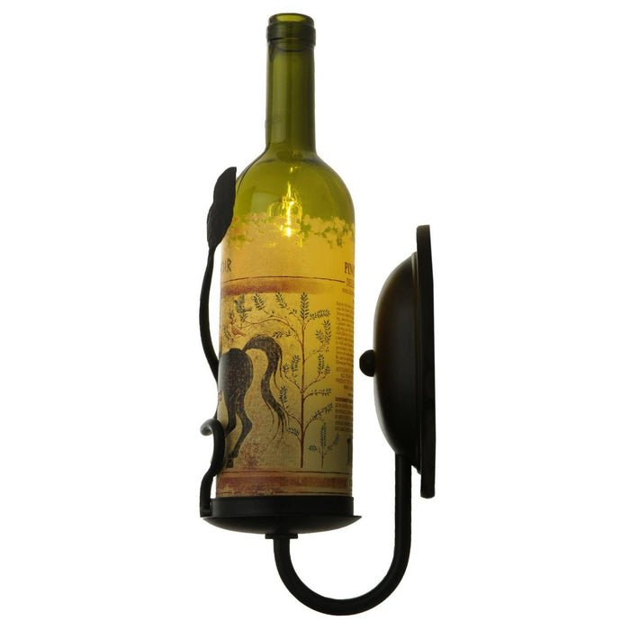 Meyda 4.5" Wide Tuscan Vineyard Personalized Wine Bottle Wall Sconce