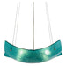 Meyda 26"W Metro Fusion Aquamarine Crinkle Inverted Pendant