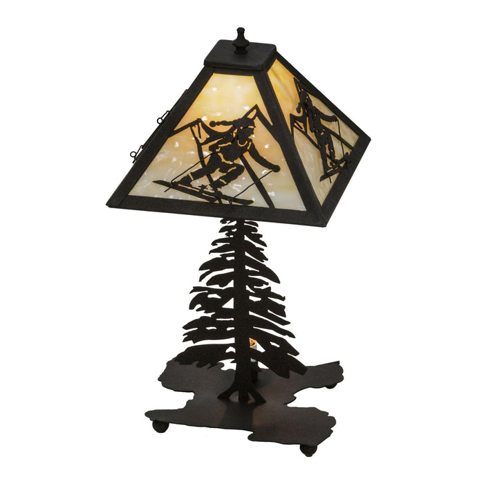 Meyda 22"H Alpine W/Lighted Base Table Lamp