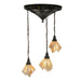 Meyda 23"W Metro Blush Swirl 3 LT Cascading Pendant