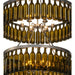 Meyda 46"W Tuscan Vineyard Estate 80 Wine Bottle Two Tier Chandelier