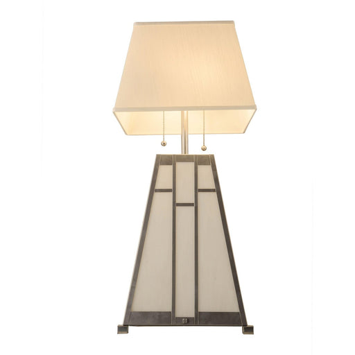 Meyda 31" Beige Accent Double Bar Mission Table Lamp