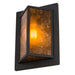 Meyda 11"W Mission Amber Wedge Iron Wall Sconce