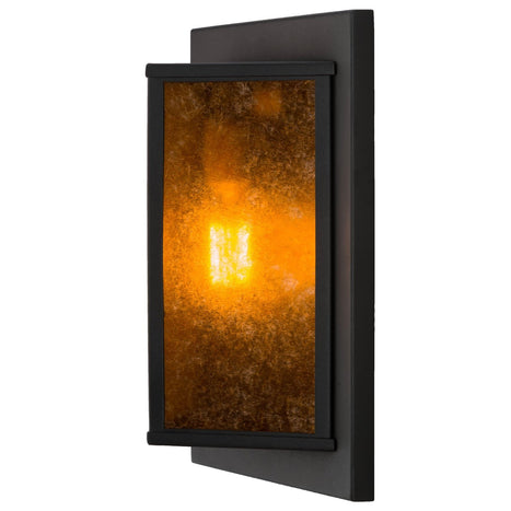 Meyda 11"W Mission Amber Wedge Iron Wall Sconce