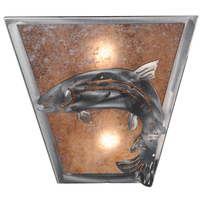 Meyda 13"W Leaping Trout Wall Sconce