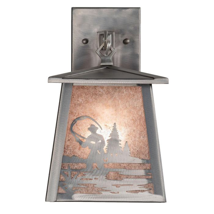 Meyda 7" Wide Fly Fisherman Hanging Wall Sconce