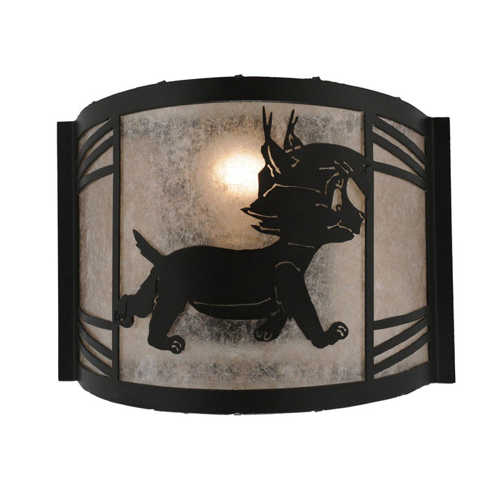 Meyda 12"W Lynx on the Loose Right Wall Sconce