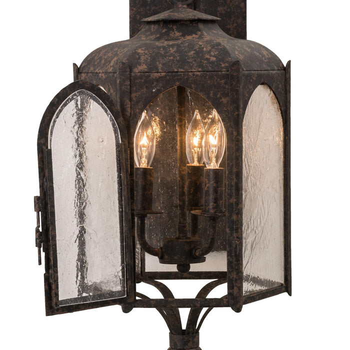 Meyda 10" Wide Rustic Jonquil 3 Candlelight Lantern Wall Sconce