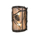 Meyda 10" Wide Bronze Whispering Pines Wall Sconce