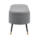 New Pacific Direct Phoebe KD Fabric Storage Bench w/ Gold Tip Metal Legs 1600077-572